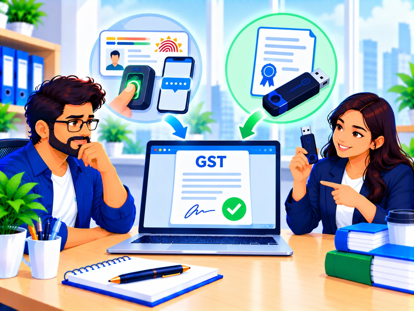 Comparing Aadhaar e-KYC verification and DSC for GST registration