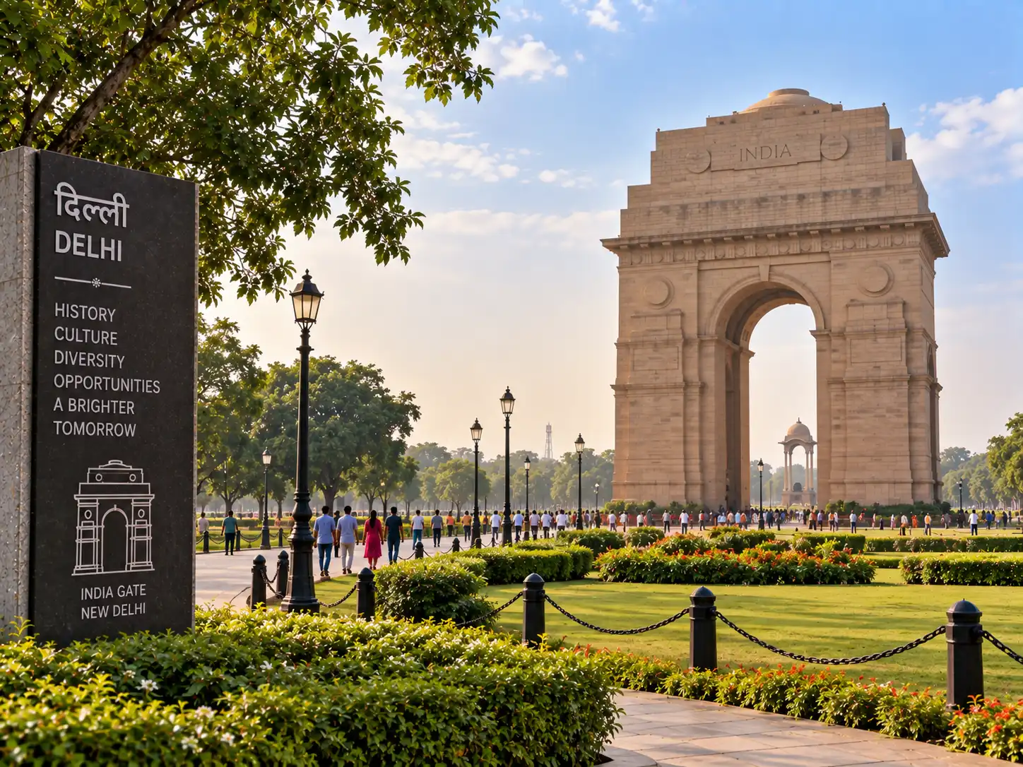 India Gate monument in New Delhi