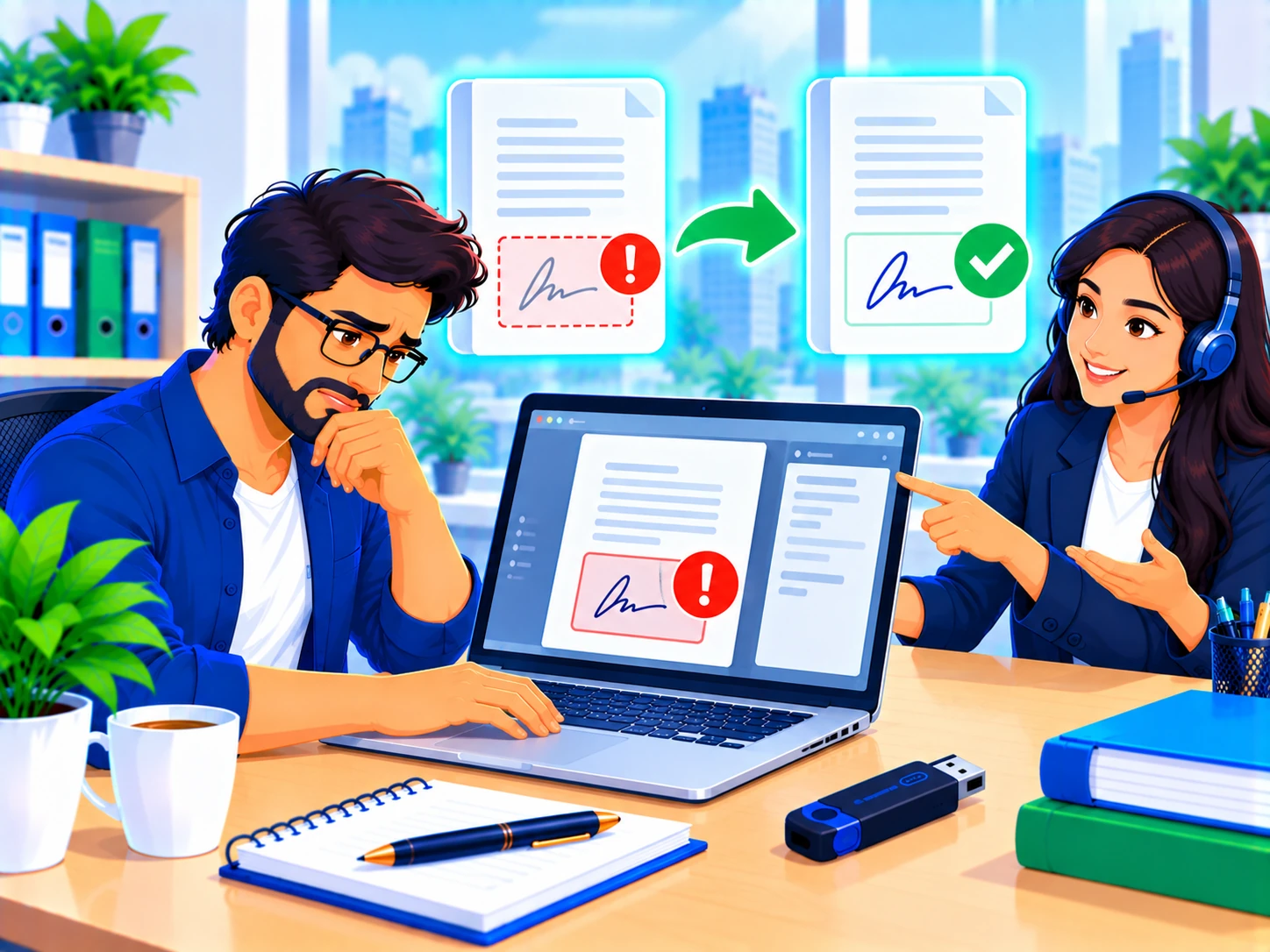 Fixing a digital signature not detected or invalid error