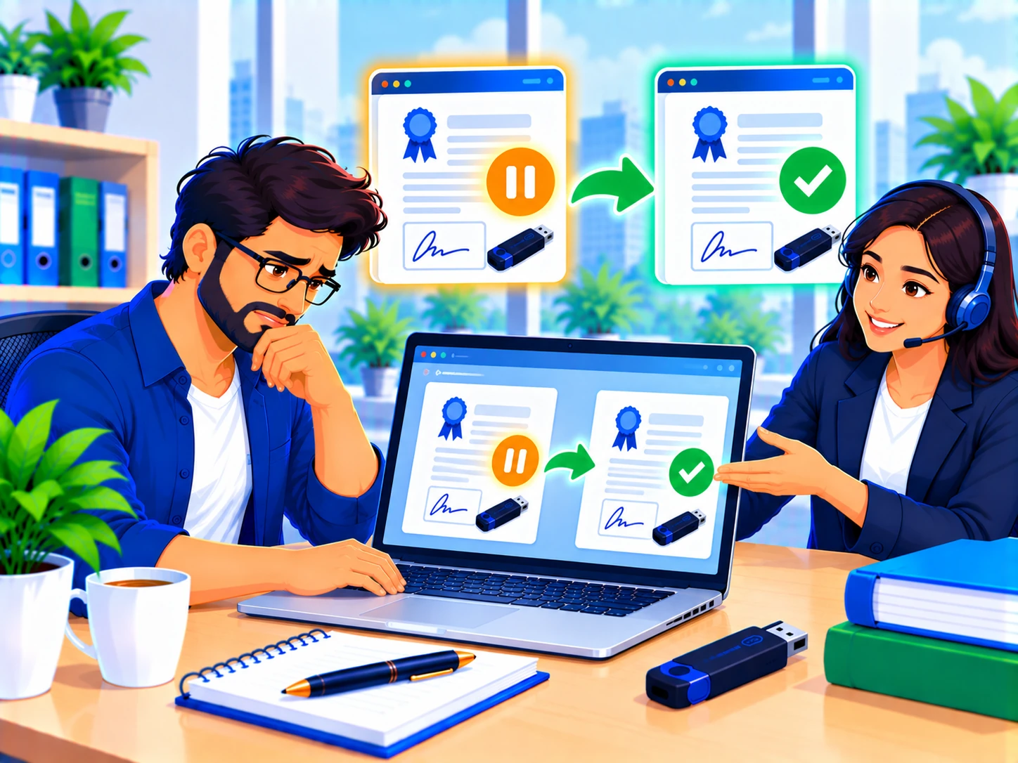 Resolving a suspended Digital Signature Certificate