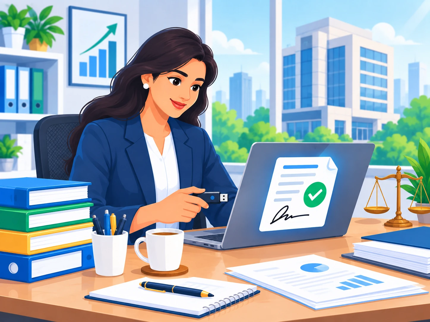 Professional registering a Digital Signature Certificate on the MCA V3 portal, signing a corporate filing