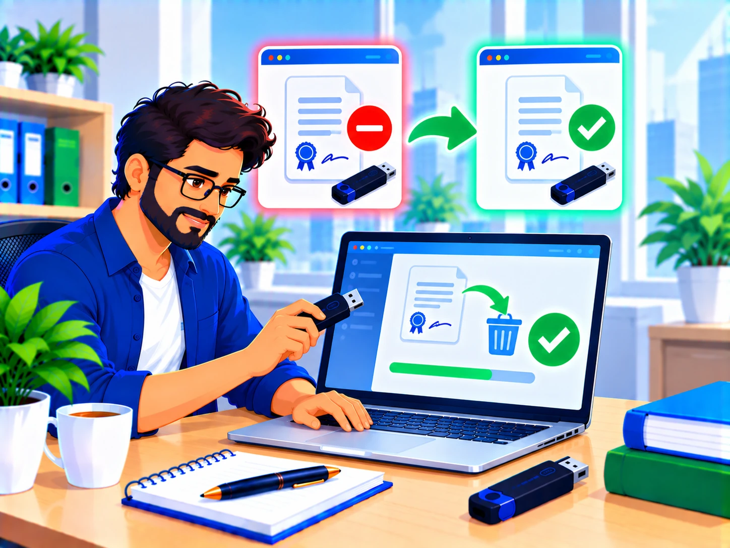 Safely removing a Digital Signature Certificate